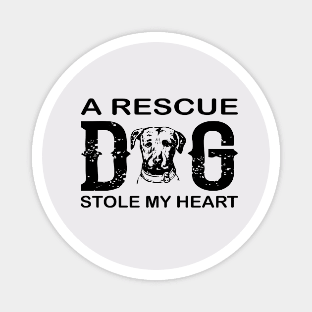 A Rescue Dog Stole My Heart Magnet by Be Awesome 